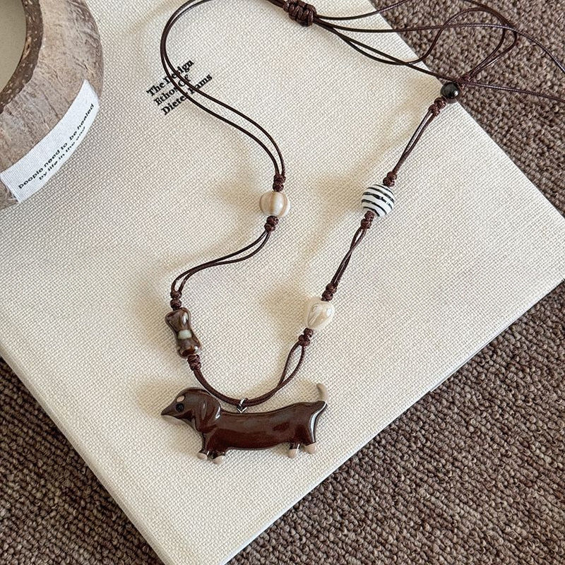 Cartoon Dog Pendant Necklace - Modomu