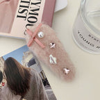 Plush Rhinestone Hair Clip - Modomu