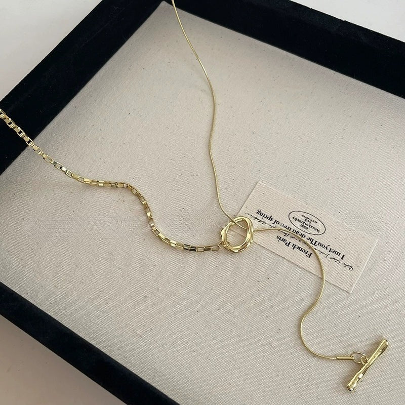 OT buckle necklace with modern clasp