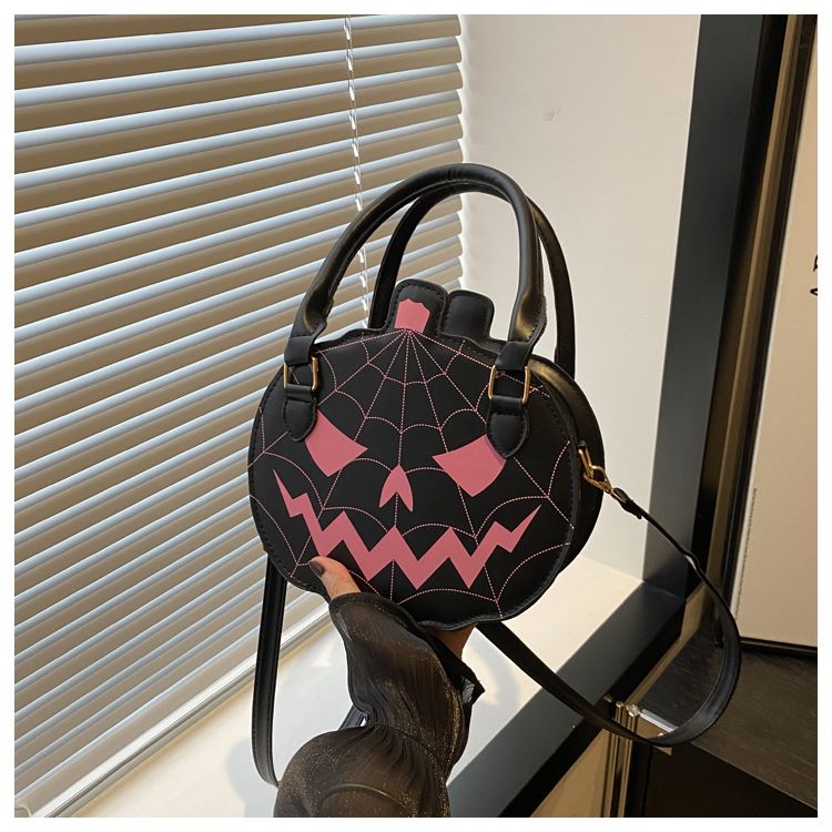 Pumpkin Face Round Bag