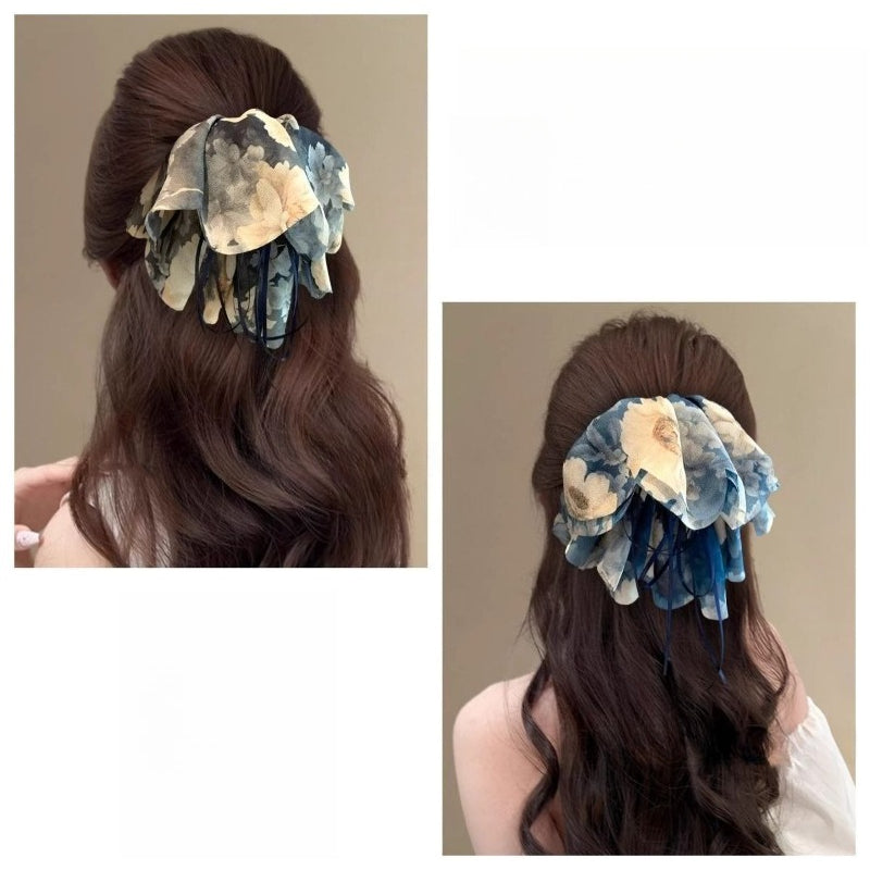 Floral Petal Ponytail Clip
