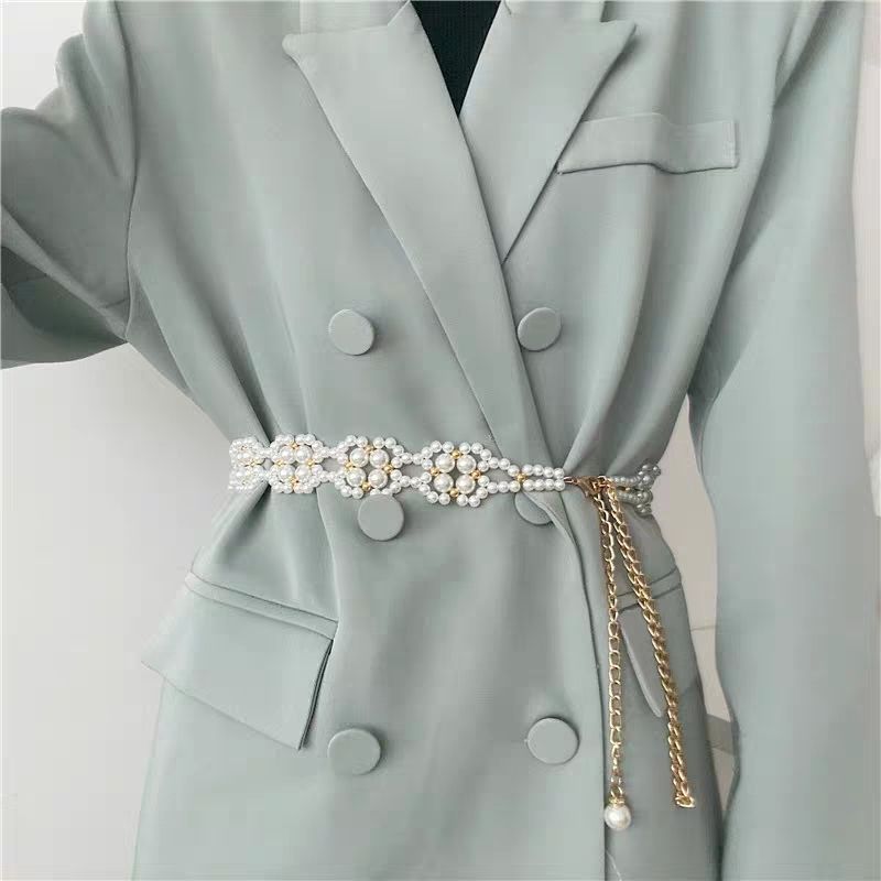 Pearl Waist Chain Fringe Belt