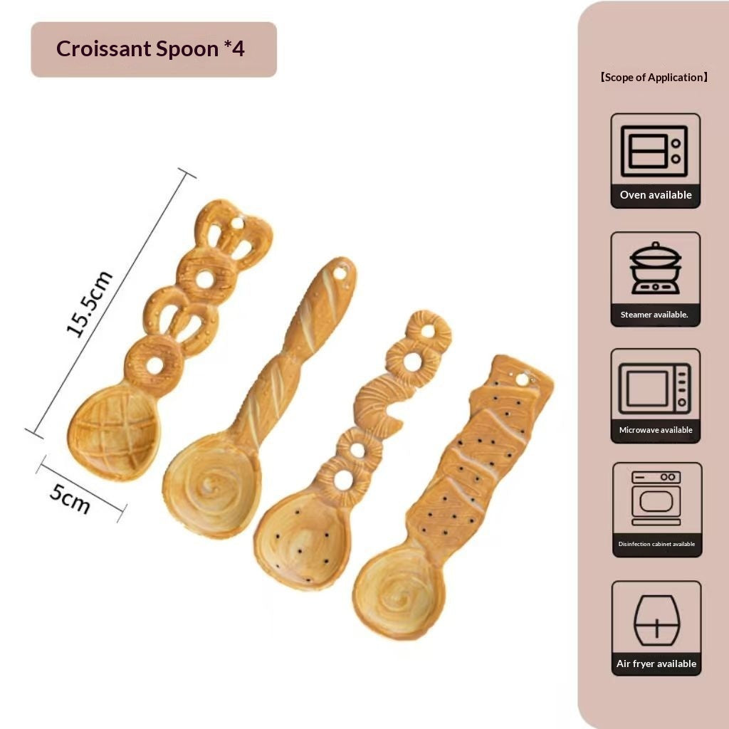 Bakery Shaped Ceramic Dessert Spoon