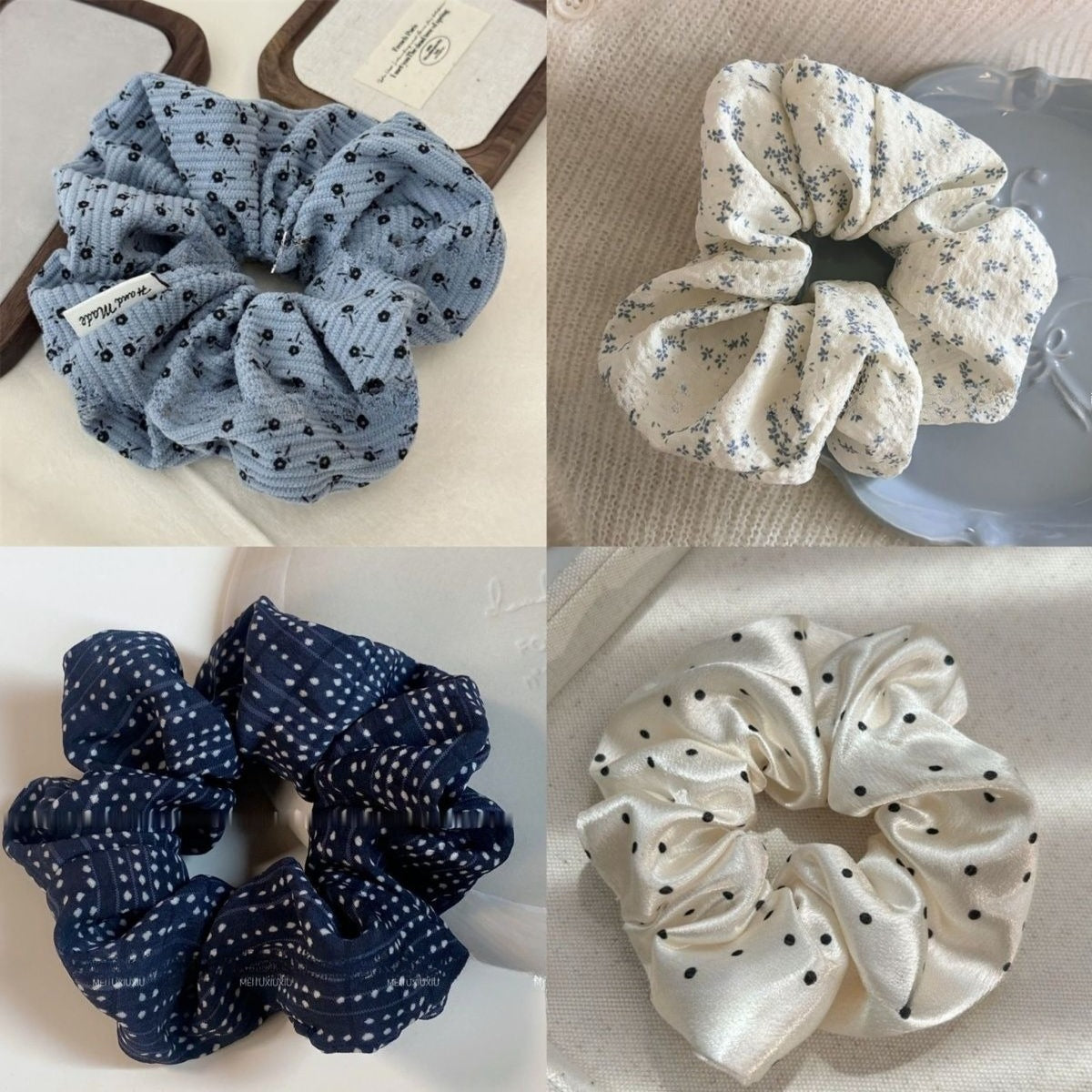 Bow Scrunchie Lace Hair Set
