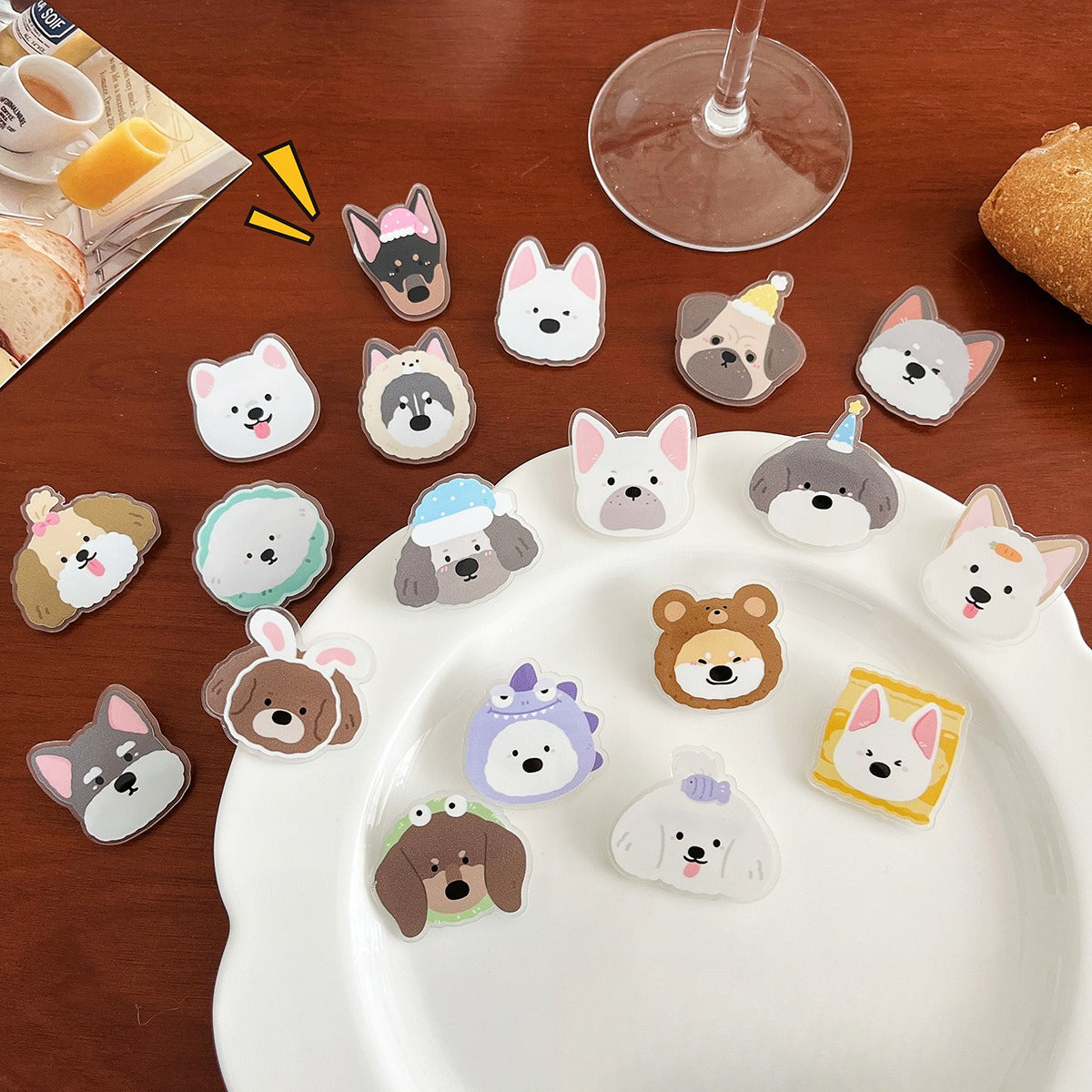Cute Dog Acrylic Brooch - Modomu