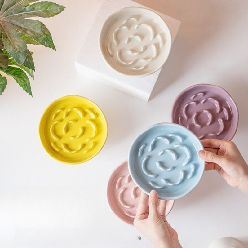 Ceramic Pet Slow Feeder Bowl