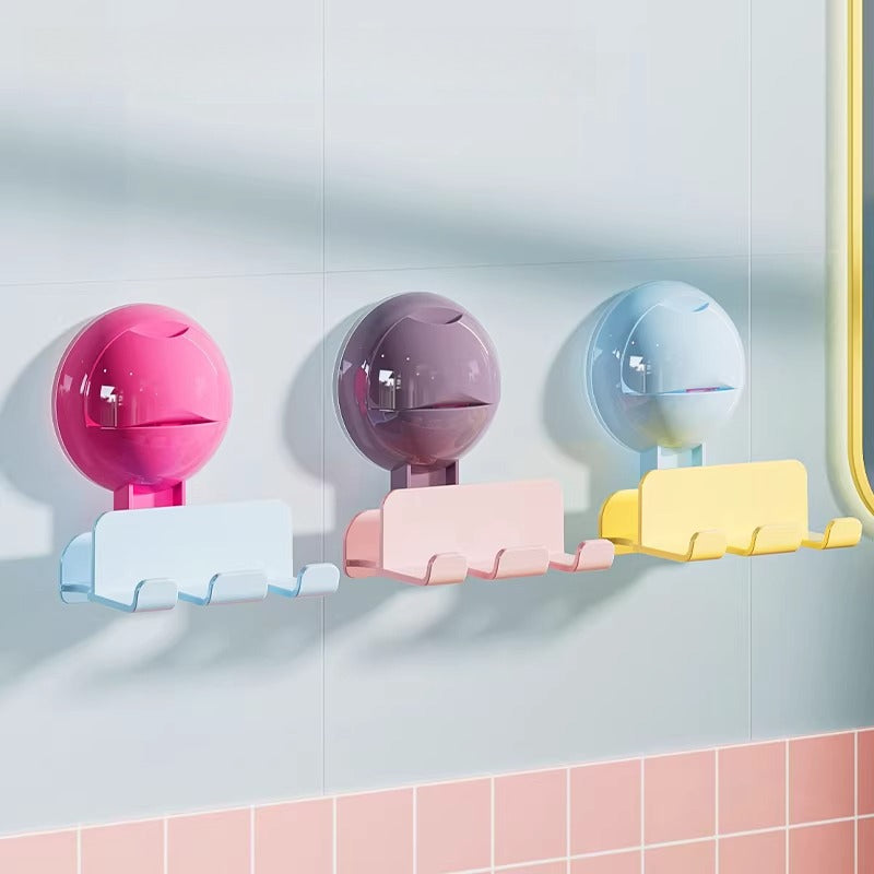 Wall Toothbrush Holder With Hooks - Modomu