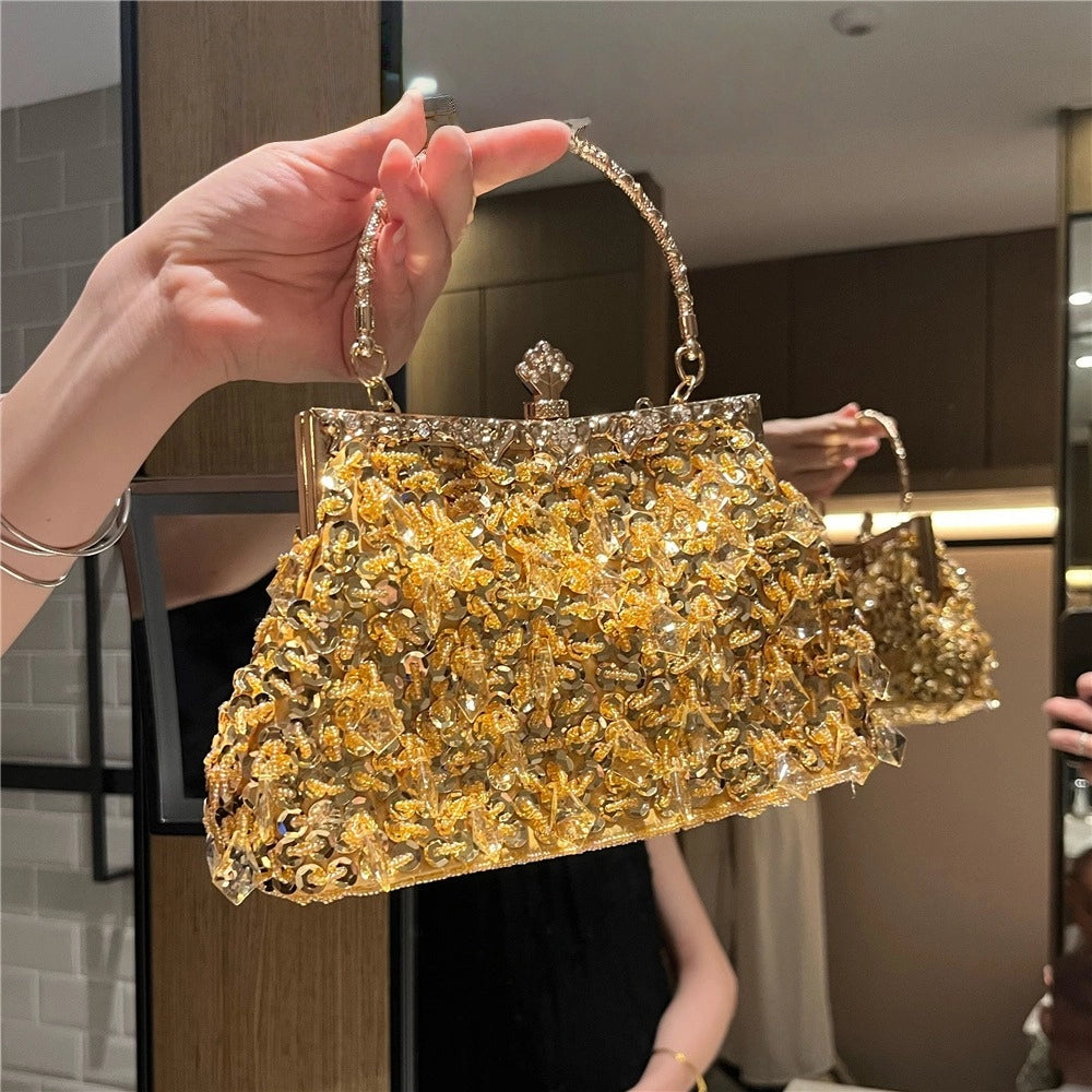 Beaded Fringe Cheongsam Clutch
