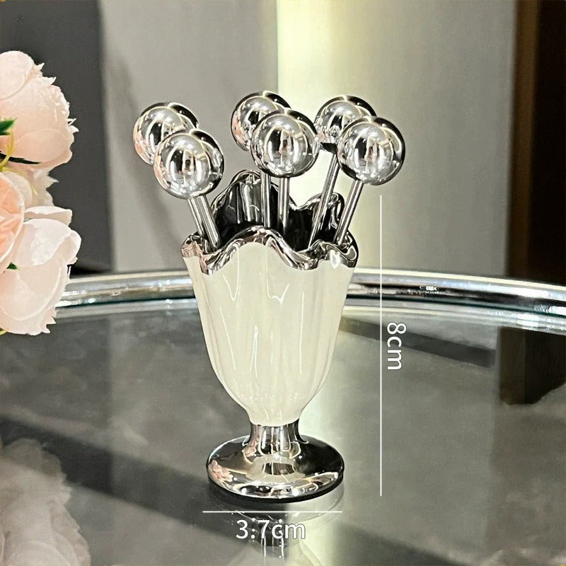 Stainless Steel Fruit Fork Jar - Modomu