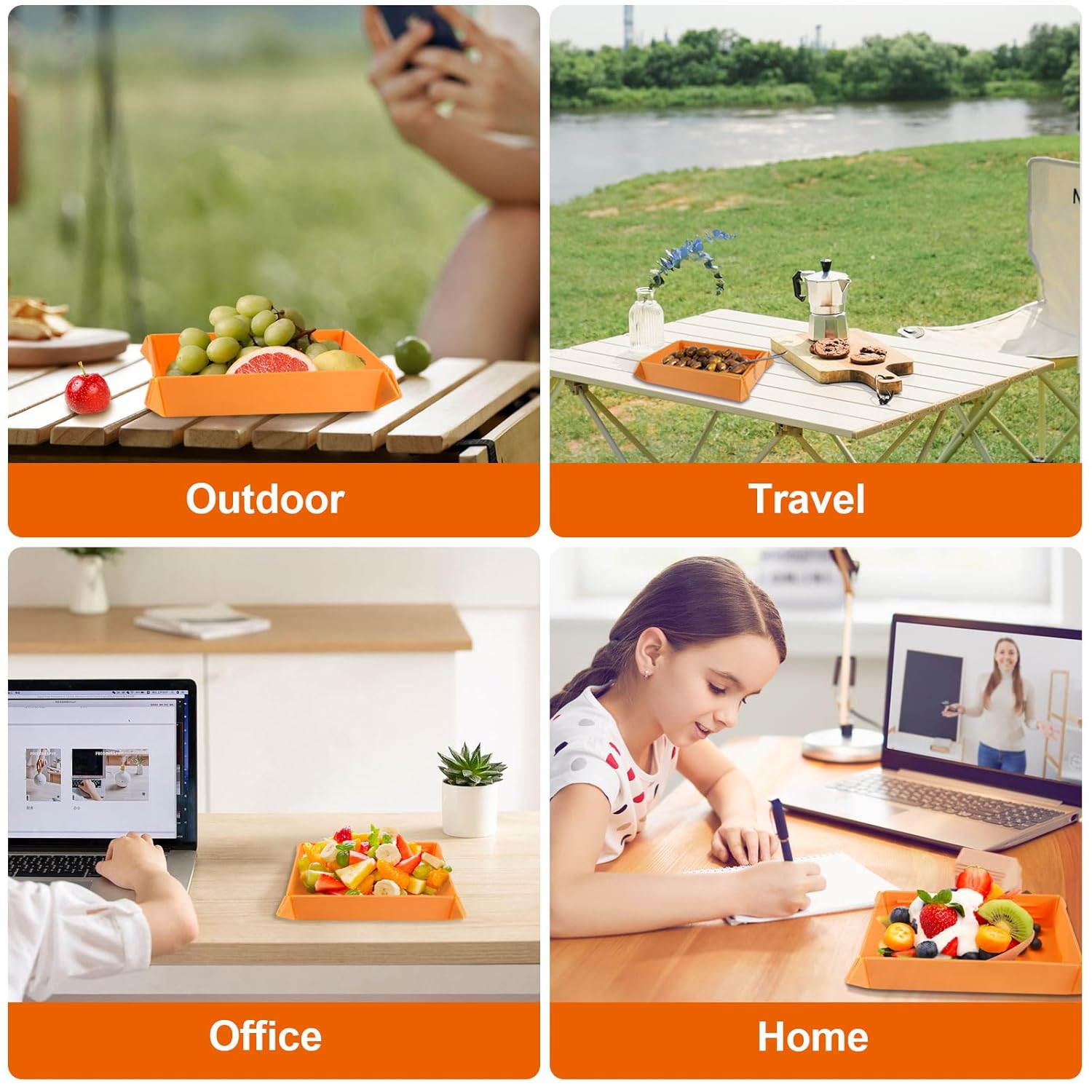 Portable Silicone Camping Plate