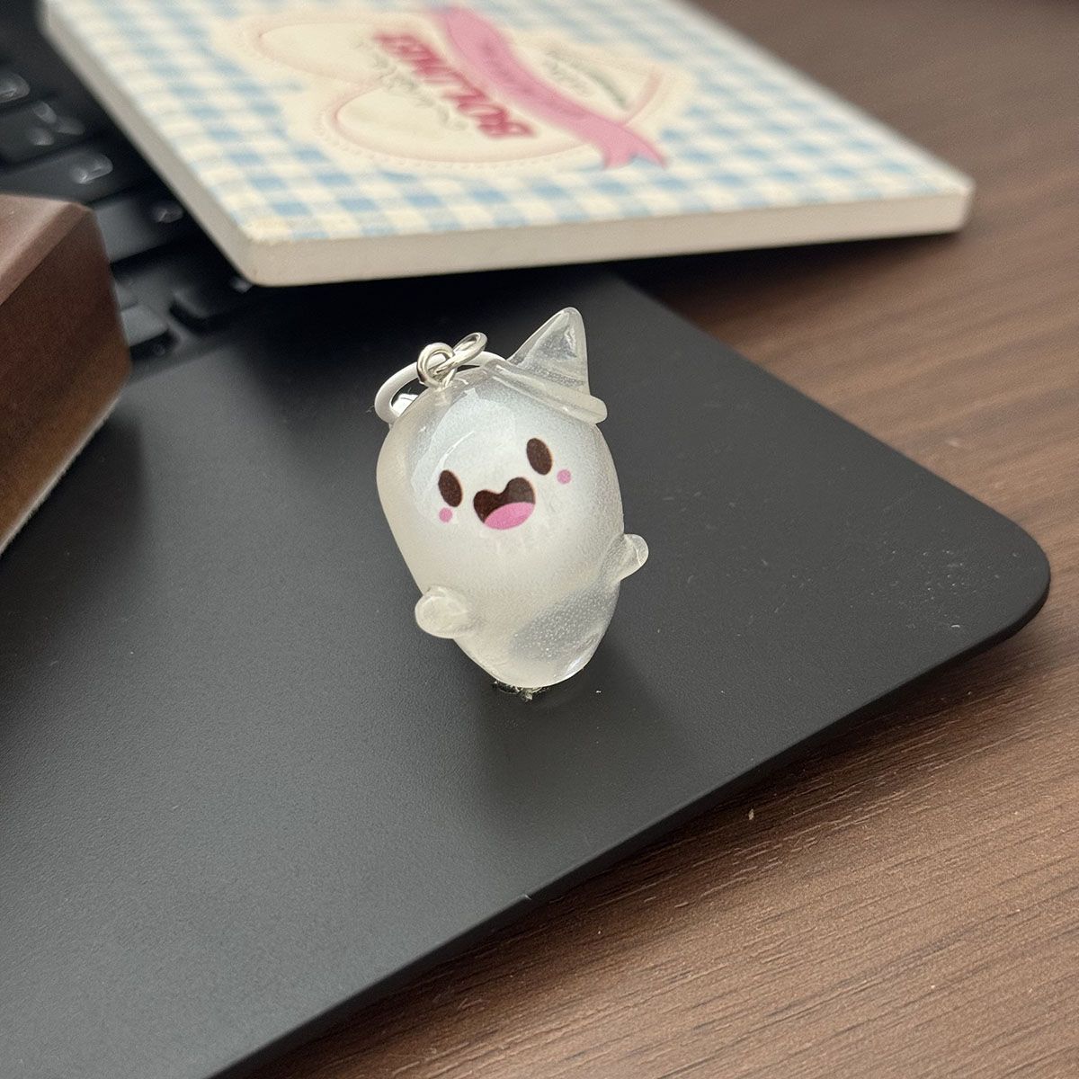 Glowing Ghost Keyring Charm