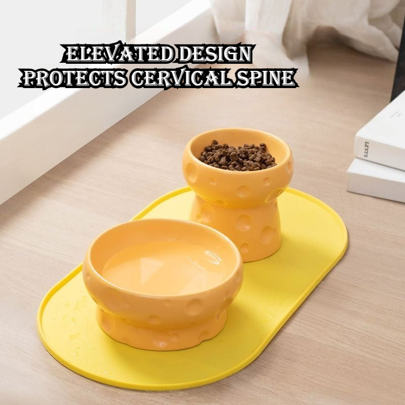 Ceramic Pet Elevated Feeding Bowl