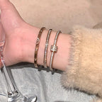 Zircon Charm Titanium Bracelet - Modomu