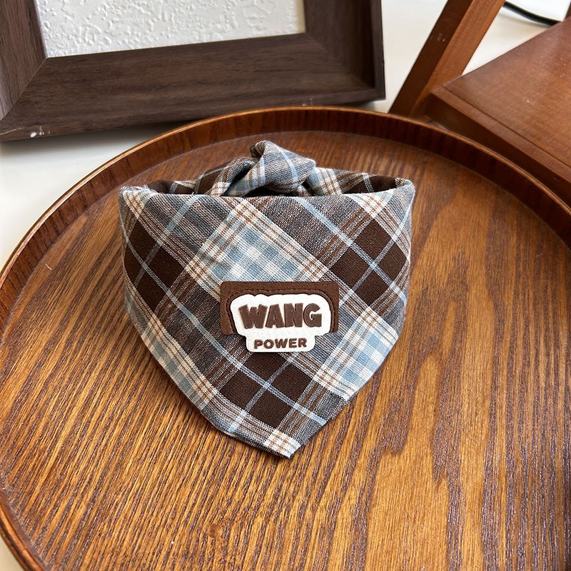 Pet Plaid Triangle Bandana Bib