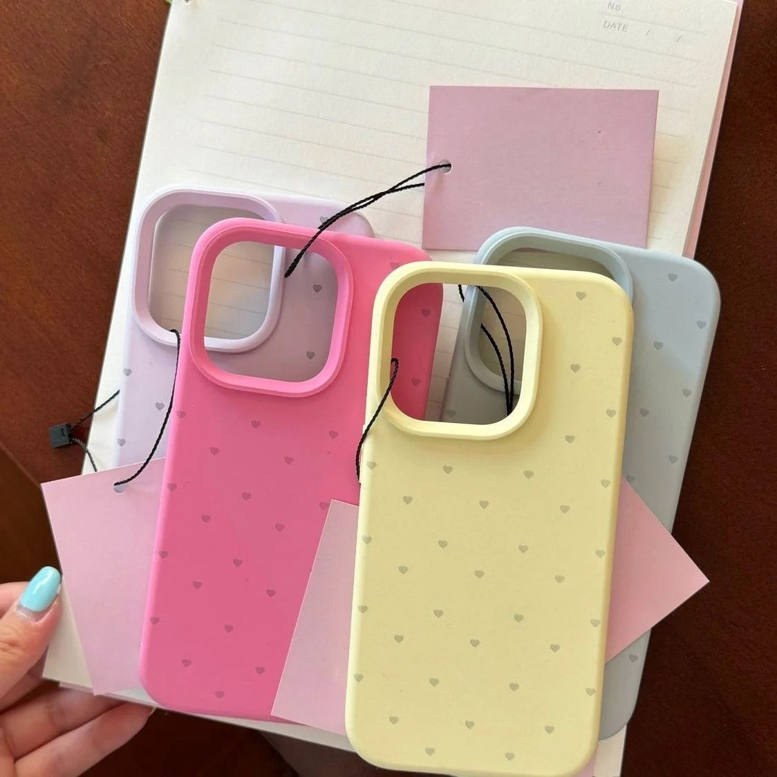 Sprinkled Hearts Pastel iPhone Case