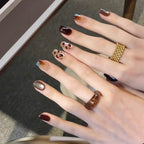Leopard Cat Eye False Nails - Modomu