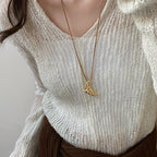 Croissant Long Pendant Necklace - Modomu