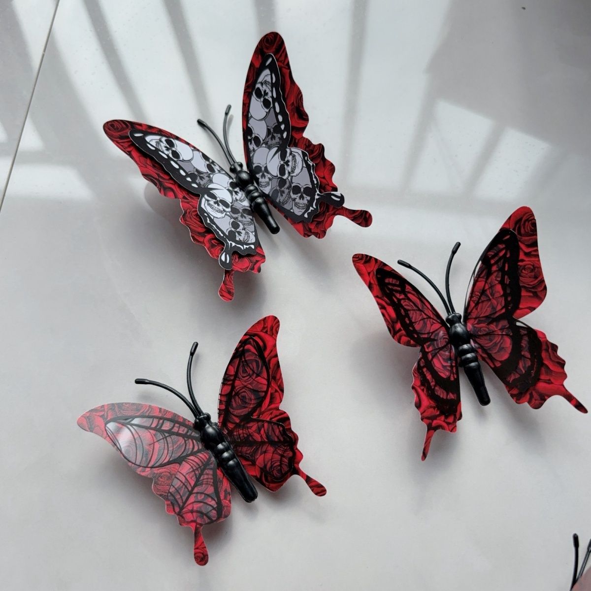 Skull Wing Butterfly Stickers