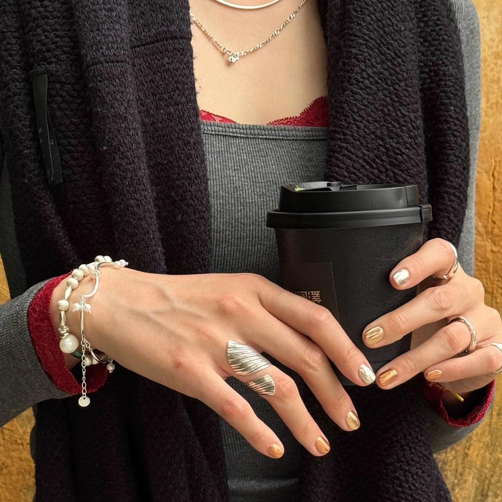 Chinese Style Textured Couple Ring - Modomu