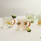 Patterned Clear Handled Mug
