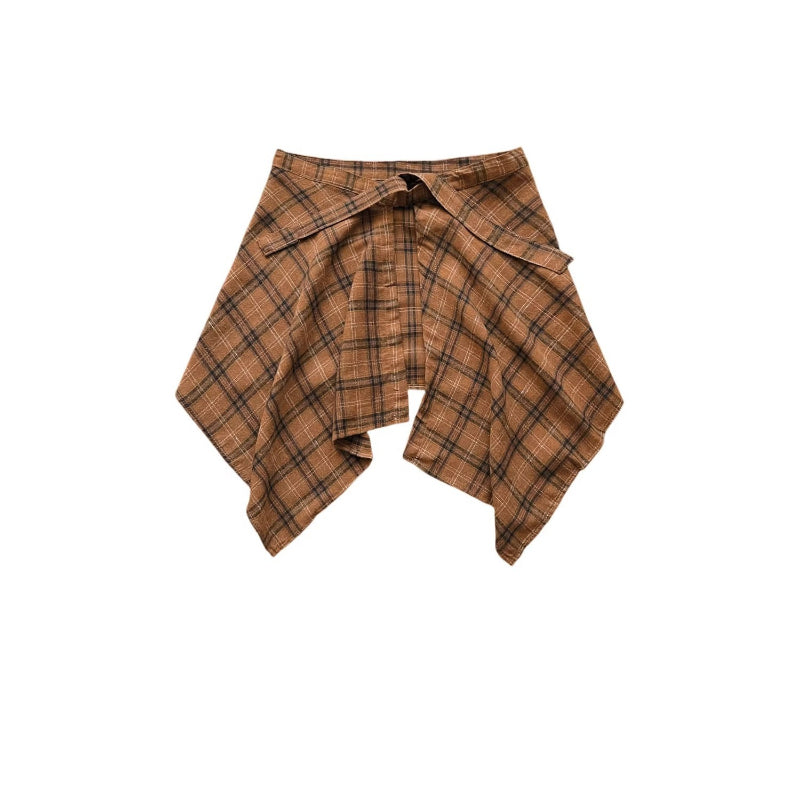 Unisex Plaid Layered Skirt - Modomu