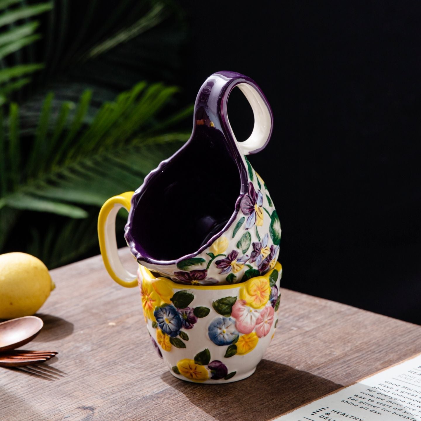 Curved Handle Breakfast Bowl