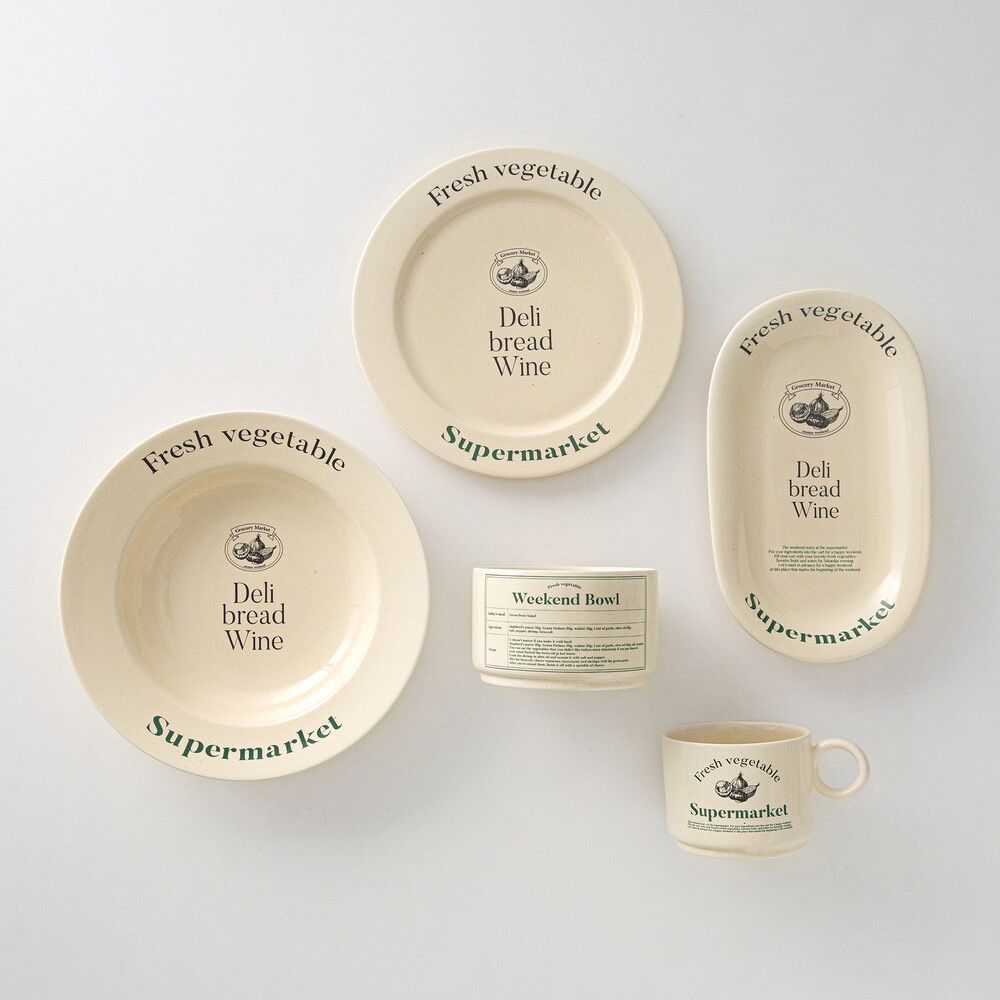 Deli Lettering Bone China Plate