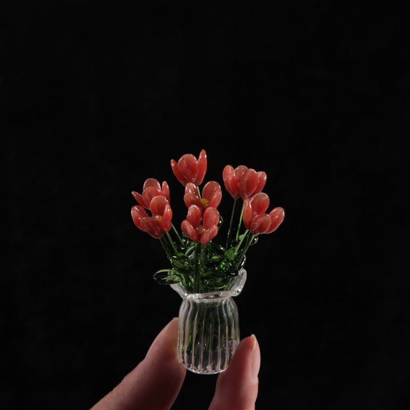 Handmade Glass Flower Arrangement