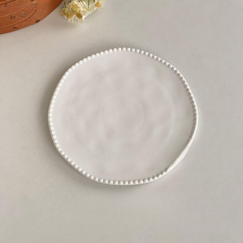 Beaded Edge Ceramic Dinner Plate - Modomu