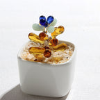 Glazed Cactus Glass Desk Ornament