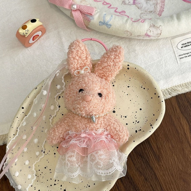 Plush Bunny Bear Doll Keychain