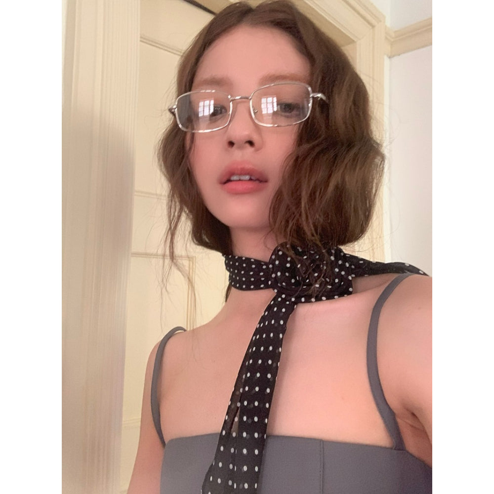 Polka Dot Silk Neck Scarf - Modomu