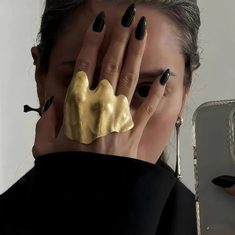 Irregular Folded Statement Ring