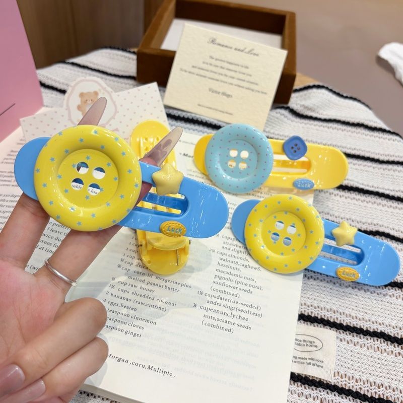 Polka Dot Button Snap Clips