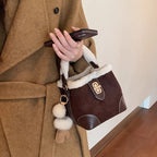Plush Bucket Shoulder Crossbody Bag - Modomu