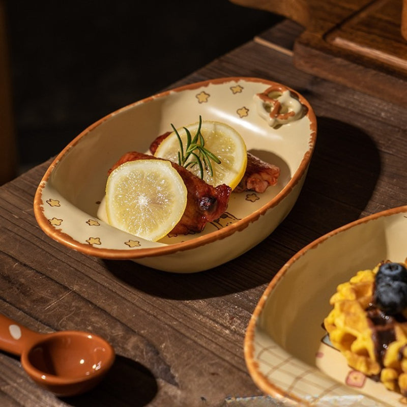 Cute Star Knot Pasta Plate - Modomu