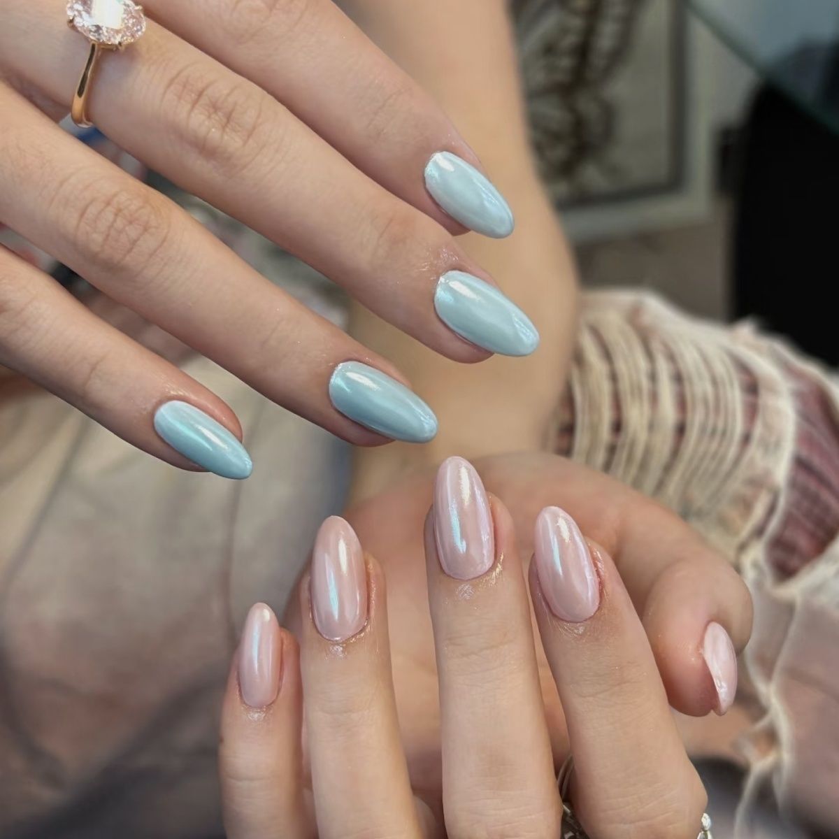 Milky Glaze Almond Press-On Nails