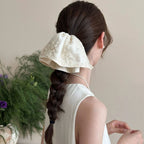 Embroidered Lace Ponytail Clip