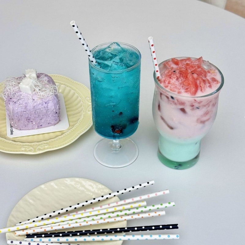 Polka Dot Paper Straws