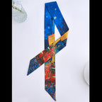 Art Print Narrow Silk Tie - Modomu