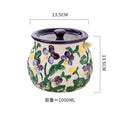 Embossed Floral Condiment Jar