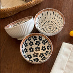 Hand-Painted Bohemian Rice Bowl