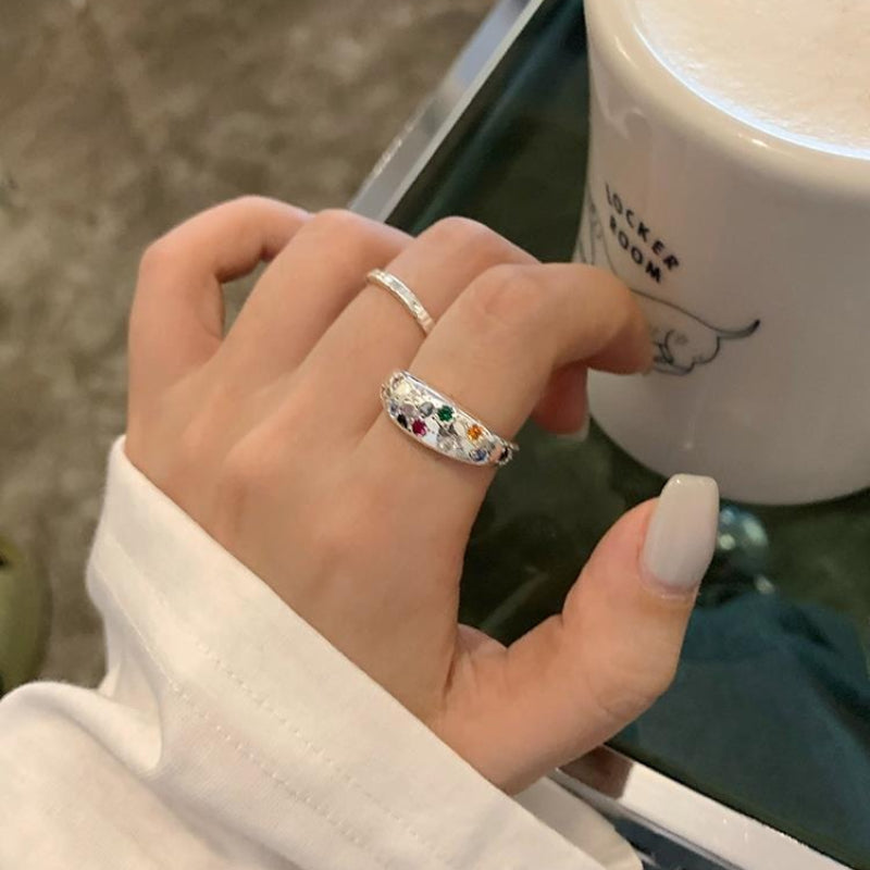 Open Adjustable Zircon Ring - Modomu