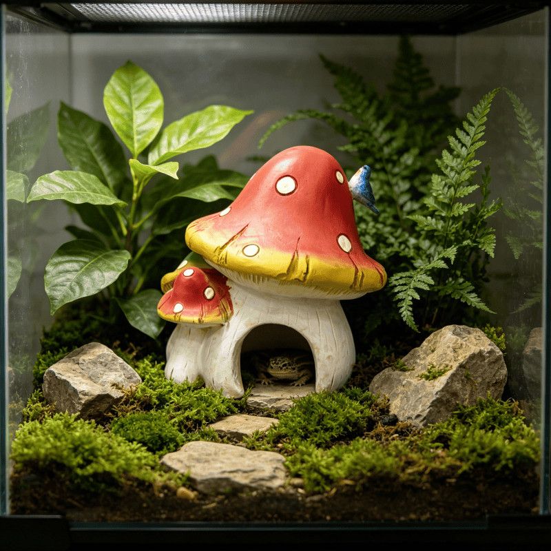 Mushroom Reptile Hide Cave