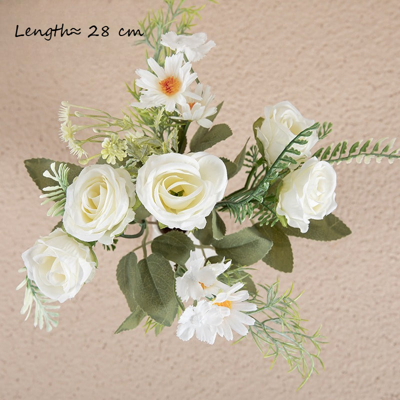 Rose Daisy Faux Flower Bouquet - Modomu