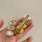 Oval Dried Flower Hair Clip - Modomu
