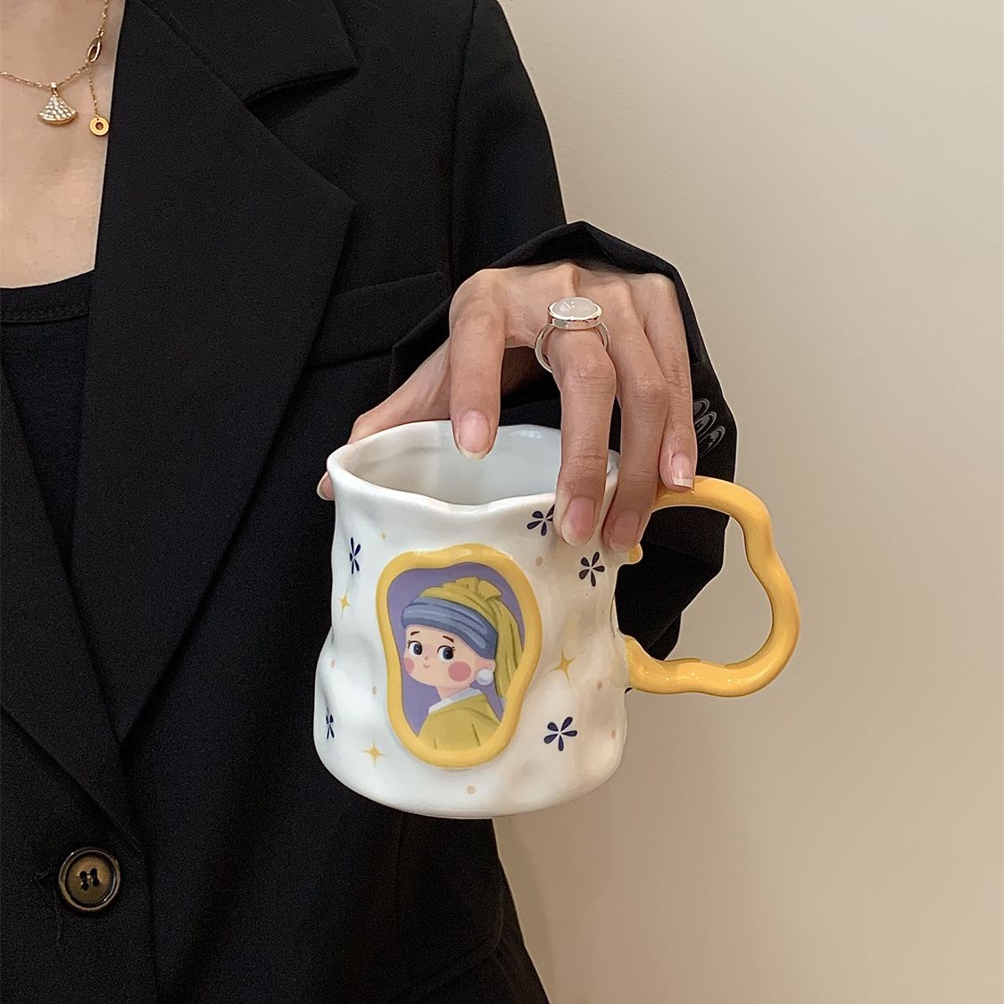 Retro Painting Ceramic Coffee Mug - Modomu