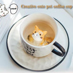 3D Cat Ceramic Coffee Cup