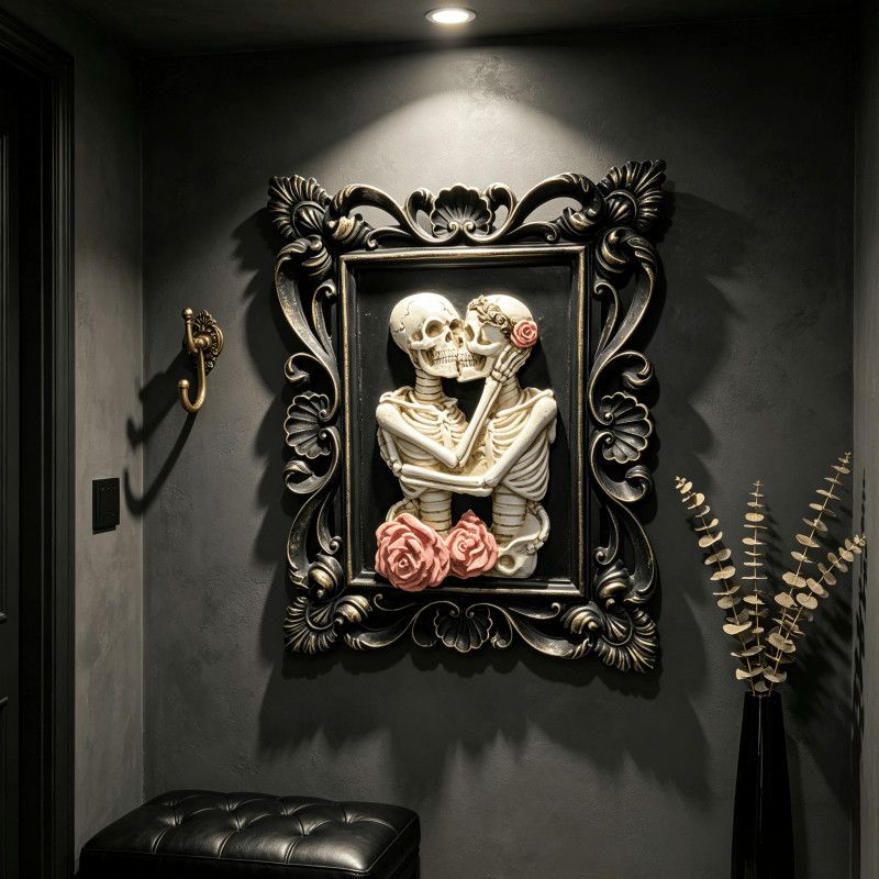 Embracing Skeletons Wall Plaque