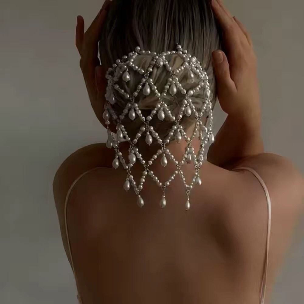 Faux Pearl Bun Cover